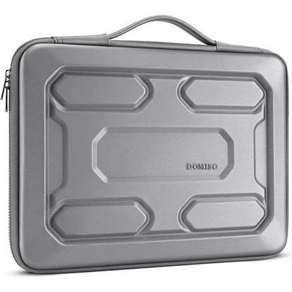 Waterproof Laptop Sleeve with Handle Shockproof EVA Protective Case Silver