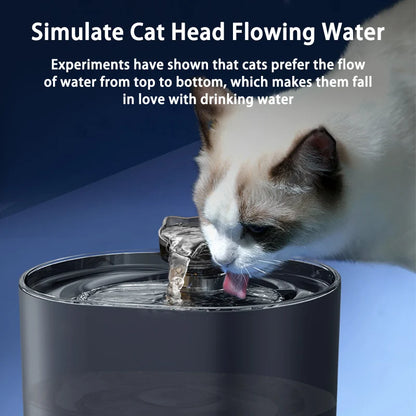 Cat Water Fountain Auto Recirculate Filtering Water Dispenser USB Electric Pump.