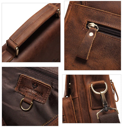 Genuine Leather Shoulder Bag Luxury Business Messenger Bag