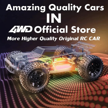 RC Cars Super Brushless 80KM or Brushed 50KM/H 4WD with LED Light