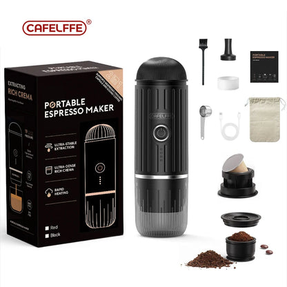 Portable Coffee Machine Wireless Electric Nespresso Capsule & Coffee Powder