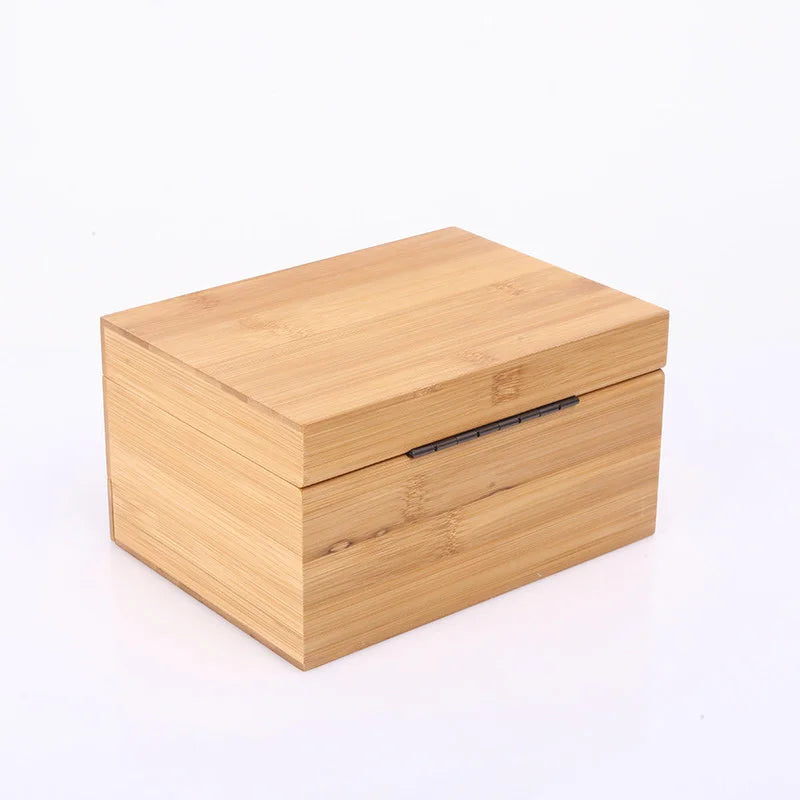 Bamboo Box, Jewelry Box Large Capacity Earrings Ring Jewelry Display.