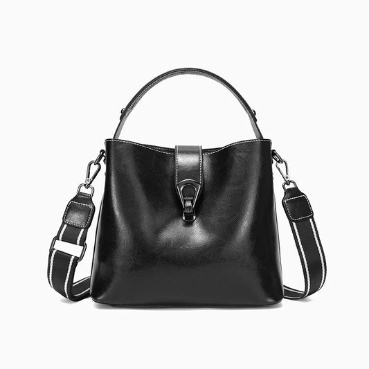 Crossbody Handbag Real Oil Wax Cowhide Leather Handbag. Versatile Handbag.