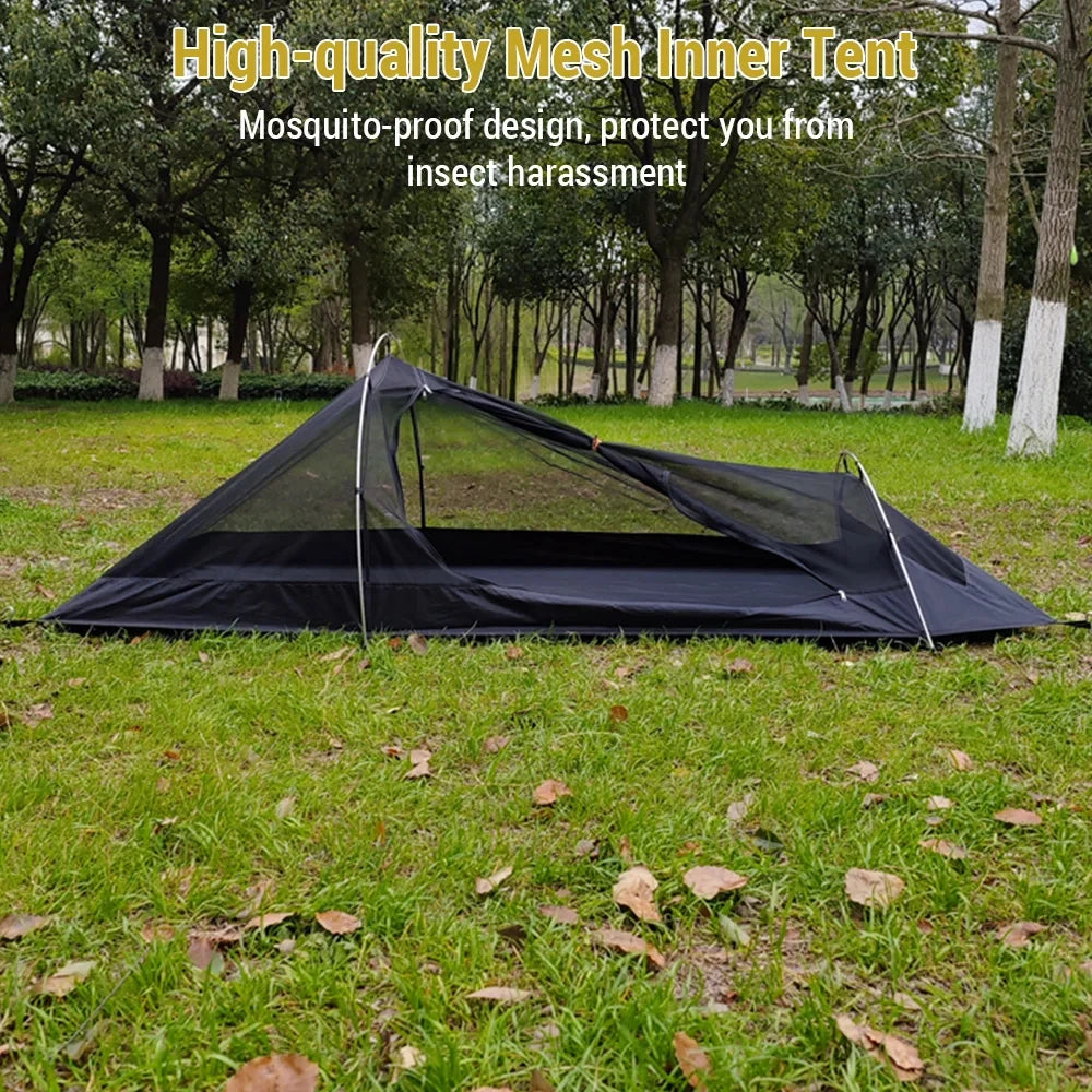 1 Man Ultralight Tent. Aluminum Poles. Storm Proof. Four Season.