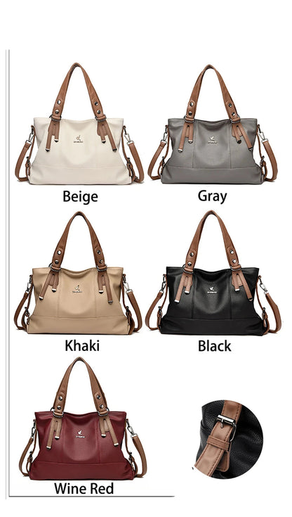 Shoulder Bag Soft Leather Ladies Large Capacity High Quality Handbag