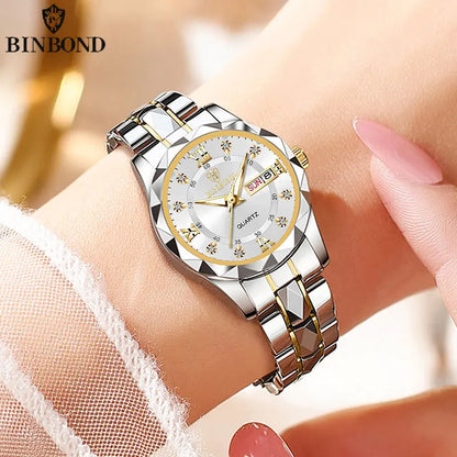 Luxury Fashion Women's Quartz Watch 30M Waterproof Date Wristwatch.