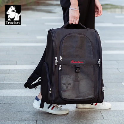 Pet Travel Backpack Nylon Small Cat and Dog Activity Bag Portable Breathable.