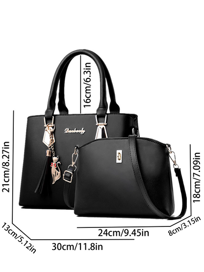 Shoulder Bag and Handbag Twin Set. A Choice of Colours Available.