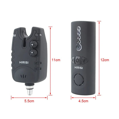 Carp Fishing Hirisi Wireless Alarm Set 1+4 Waterproof Fishing Alarms