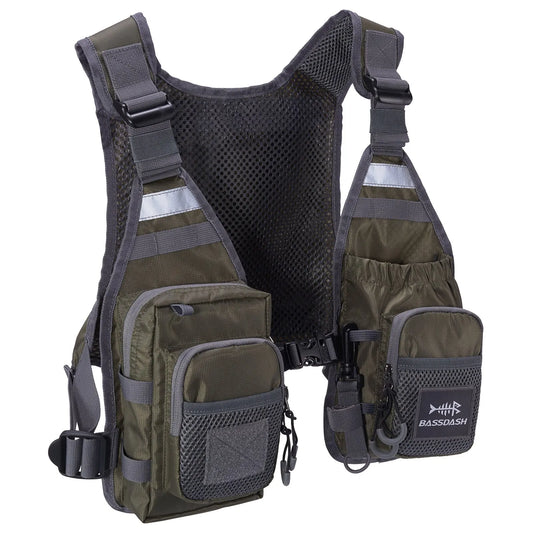 Ultra Lightweight Fly Fishing Vest Chest Pack One Size Fits Most. Bassdash FV08