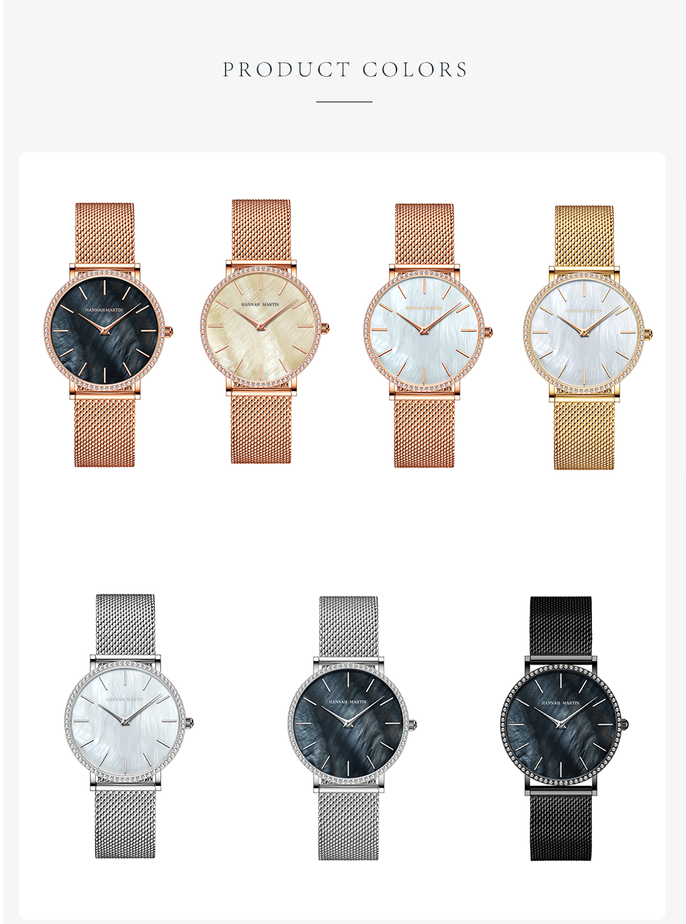 Ladies Wristwatch Rhinestone + Stainless Steel + Gift Box, Waterproof.