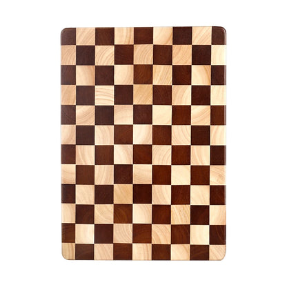 Chopping Board Rubber Wood Cutting Board Chessboard Pattern Non Slip Wooden Chopping Butcher Block Eco-friendly Kitchen Tools