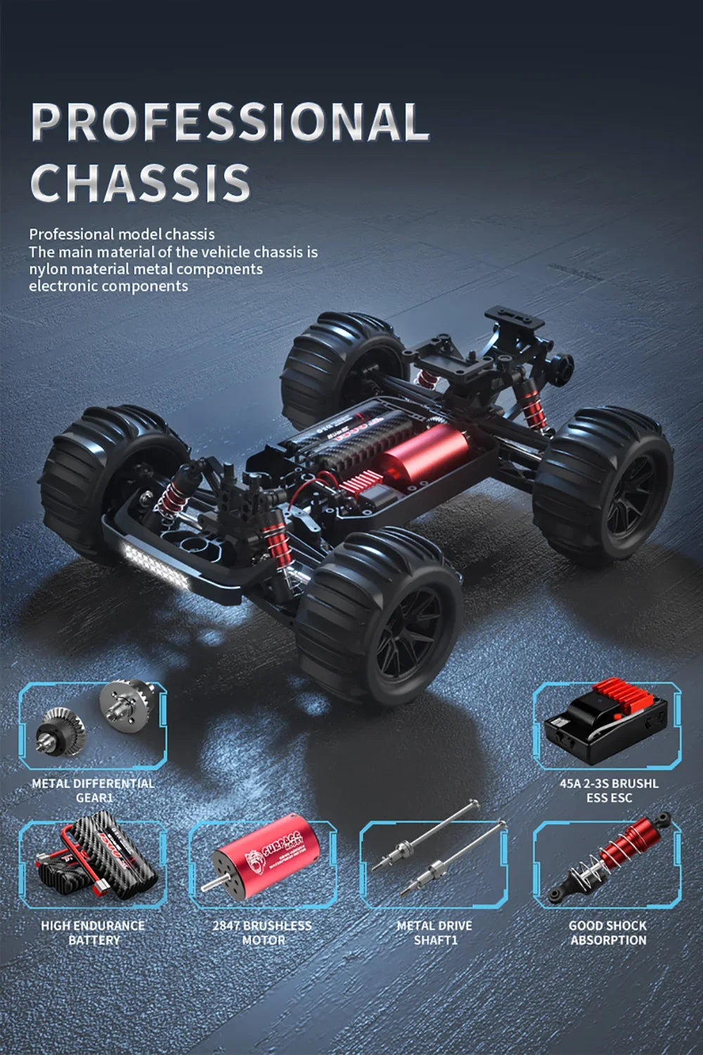 RC Car 4WD Full-Scale S909 PRO - S910 PRO 1:16 70KM/H. Super Fast xxxx