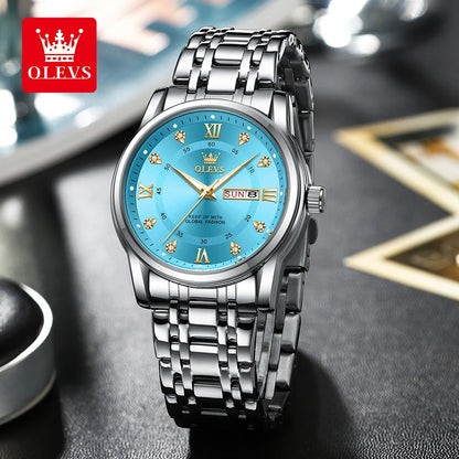 Quartz Watch for Men Classic Wristwatch with Calendar Waterproof