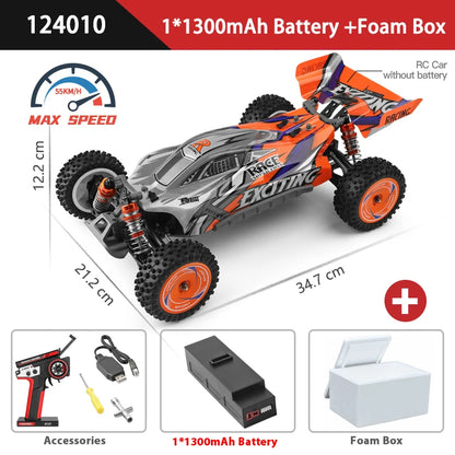 WLtoys 124010 55KM/H RC Car Professional Racing 4WD Off-road High Speed