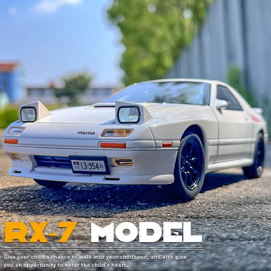 1:24 INITIAL D Mazda RX7 RX-7 -FC  Diecast Car Model Sound and lights*