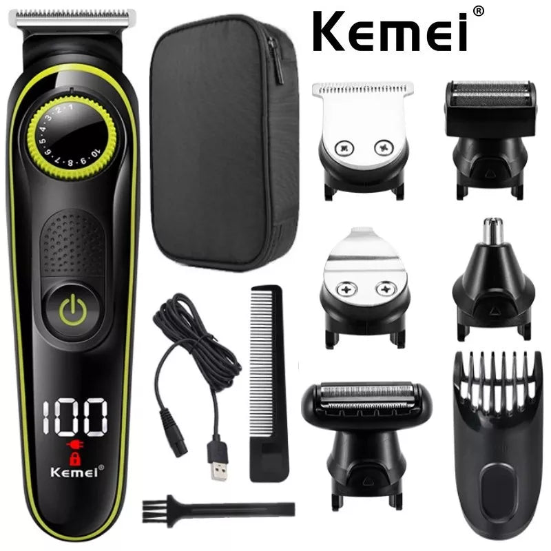 Hair Clippers Multifunctional Kemei 696 Electric Trimmer - Shaver 5 In 1