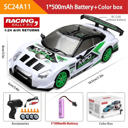 💚 1:24 High Speed RC Drift Cars 4WD Remote Control 💚