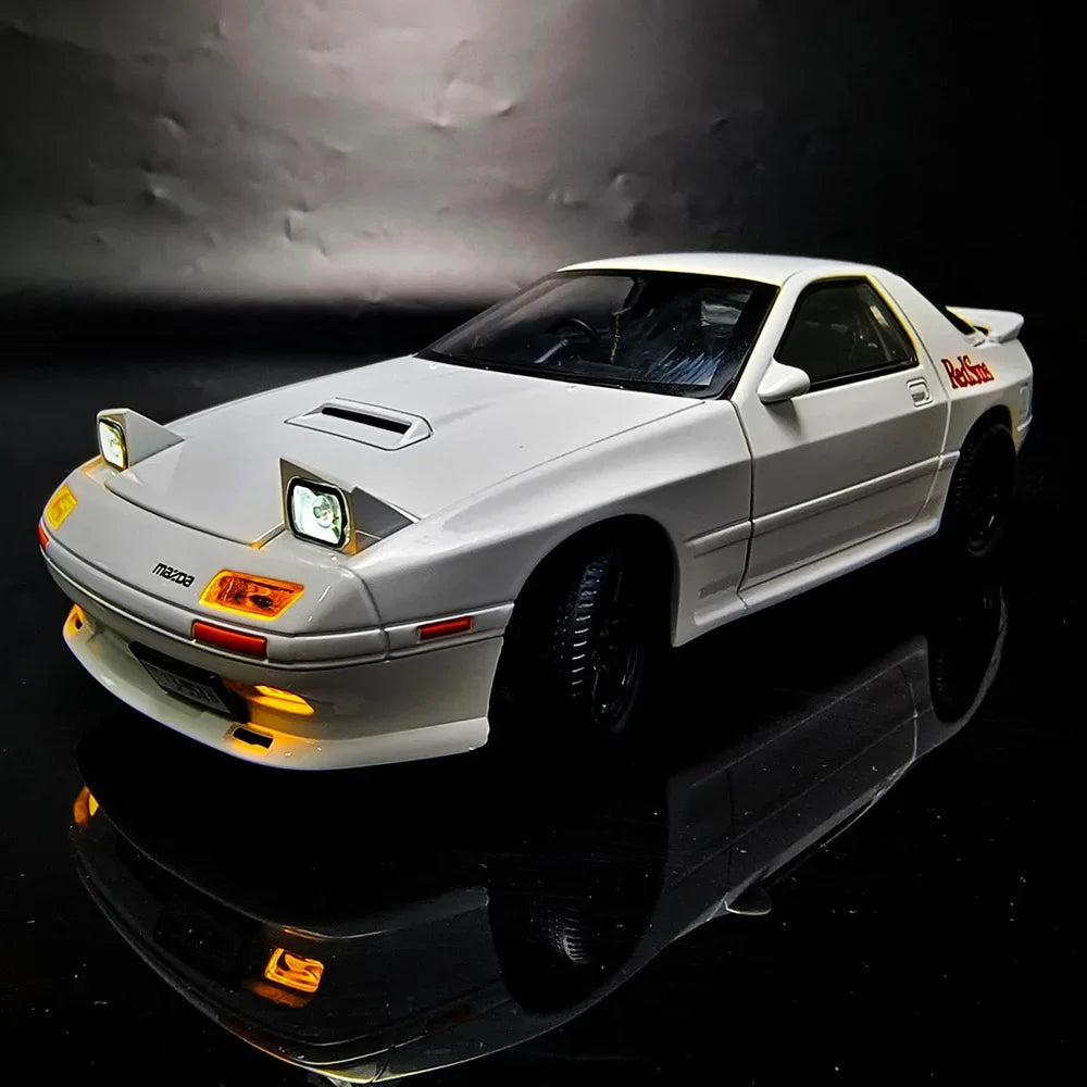 1:24 INITIAL D Mazda RX7 RX-7 -FC  Diecast Car Model Sound and lights*