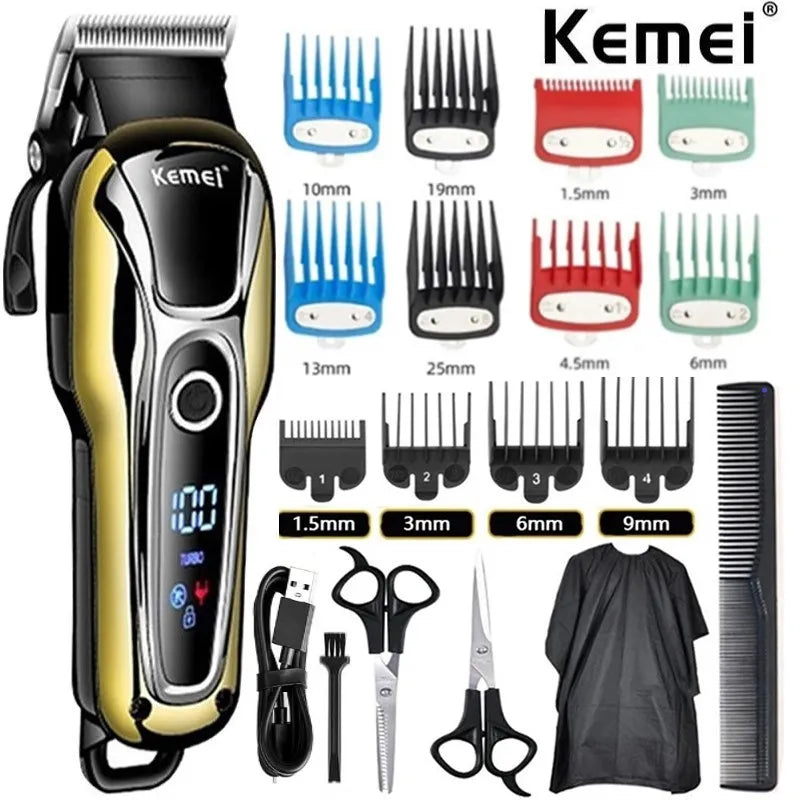 Hair Clippers 1990 professional trimmer LCD display Almighty set