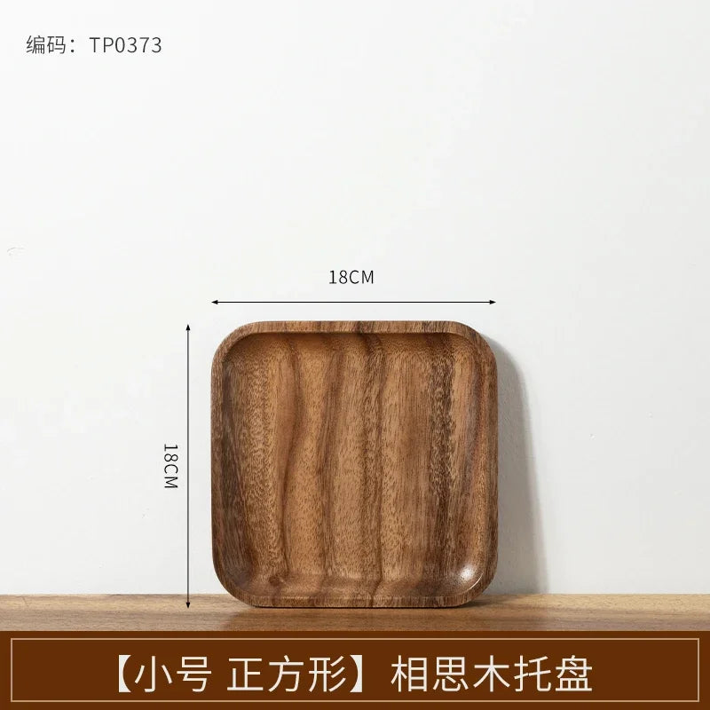 Japanese Acacia Wooden Tray Solid Wood Tea Trays