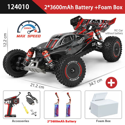 WLtoys 124010 55KM/H RC Car Professional Racing 4WD Off-road High Speed