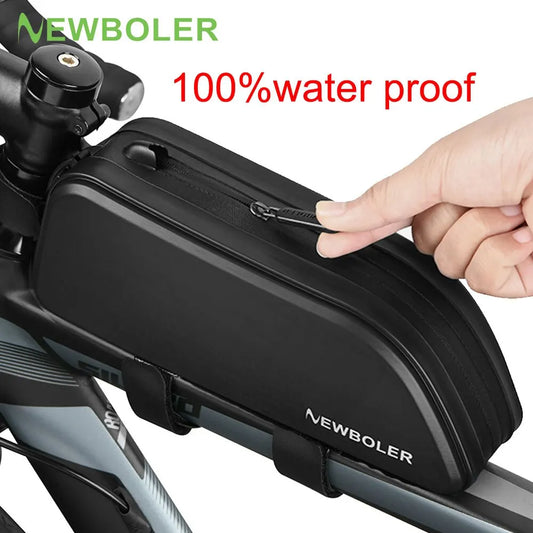 Top Front Frame Bag. Large Capacity and Rainproof in Black by NEWBOLER.