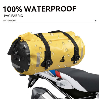 Motorcycle Bag PVC Dry Sack Bag Waterproof 40L 60L 80L, Shoulder Bag