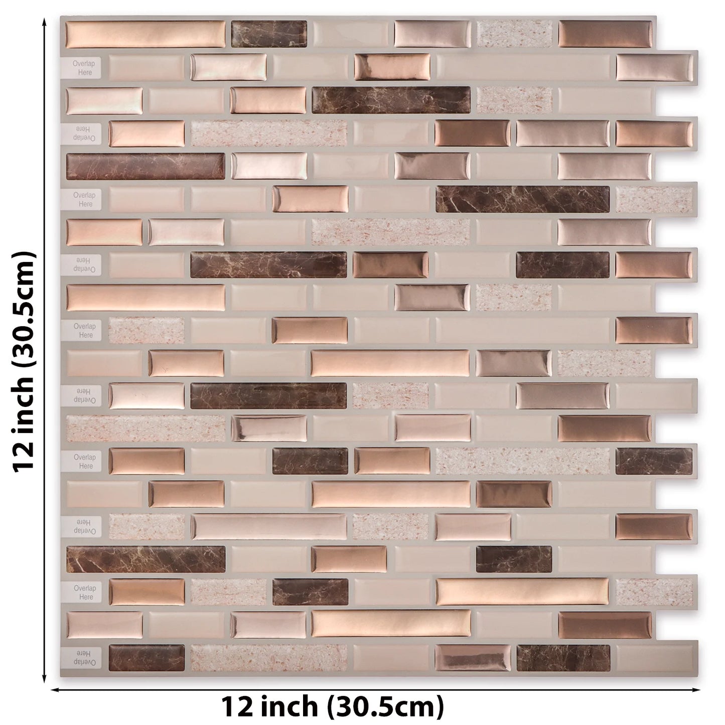 Wall Tile Stickers Waterproof Vinyl Wallpaper Multi-Colour Combinations