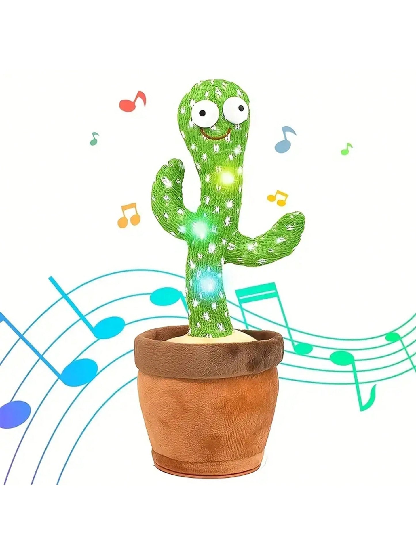 Dancing Talking Cactus Toy Singing Mimicking Recording Repeats What You Say