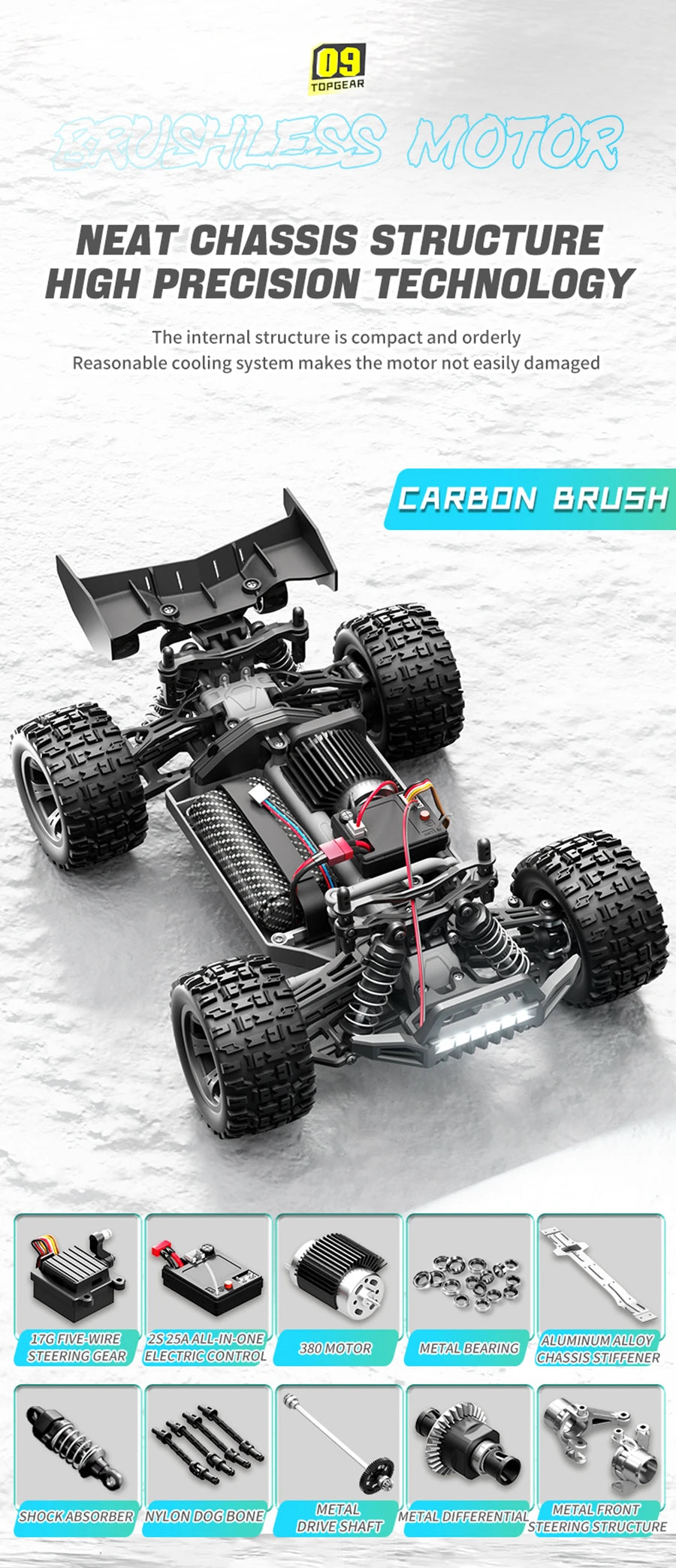 Remote Control Monster Truck 4WD Off Road RC Racing 40KM/H High Speed