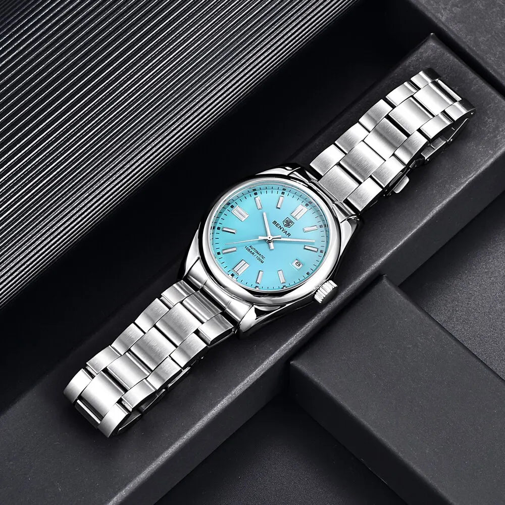 Luxury Wristwatch BENYAR Waterproof Automatic Sports Diving Watch.