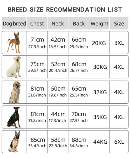 Dog Coat Waterproof for Medium Large Dogs. MEASURE YOUR DOG