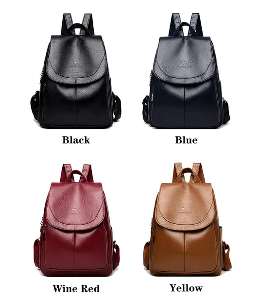 💚 Backpack High Quality Soft Leather Vintage Style Versatile Bag 💚