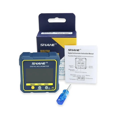 SHAHE Digital Magnetic Protractor Inclinometer Level Angle Finder;