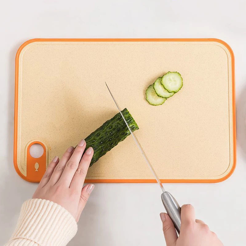 1pc Double-sided Antibacterial and Anti-mildew Cutting Board, Plastic Chopping Board, Kitchen Multi-function Adhesive Board