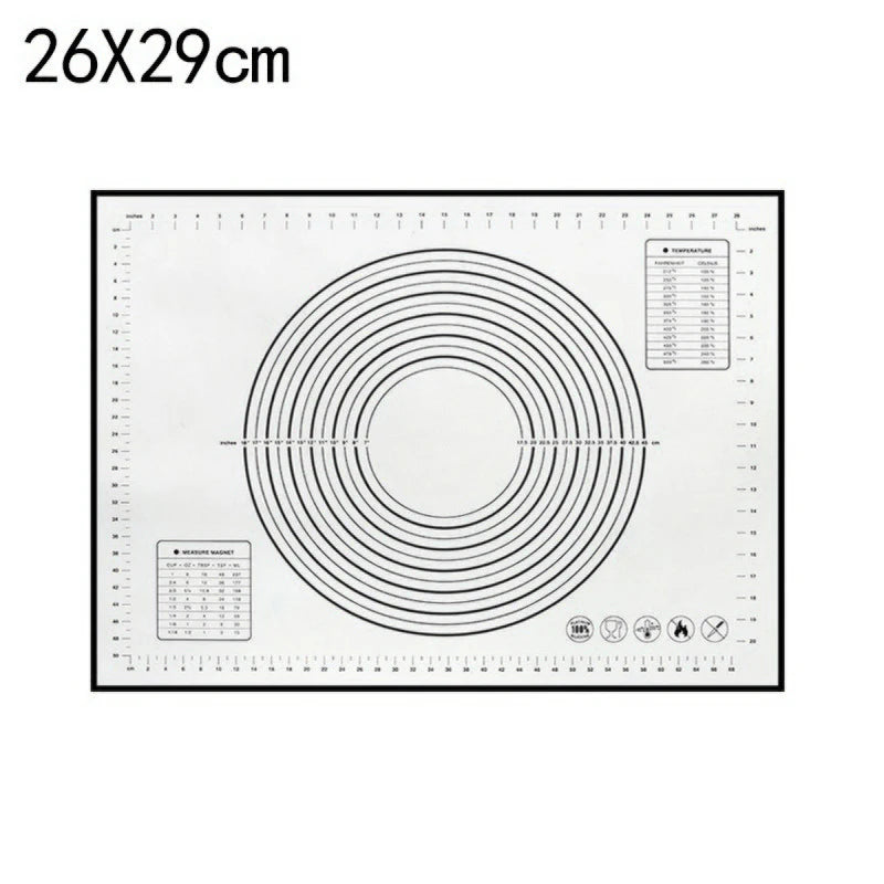 Large Size Silicone Kneading Pad Non-Stick Surface Rolling Dough Mat With Scale Kitchen Cooking Pastry Sheet Oven Liner Bakeware