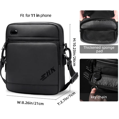 Heroic Knight Man Shoulder Bag Business Bag For Men Handbag Fit 9.7 Inches ipad USB Charging Port Crossbody Bag Simple Elegant