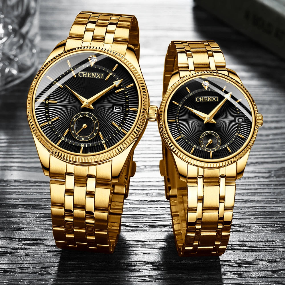 Women + Men's Quartz Movement Wristwatches by CHENXI.