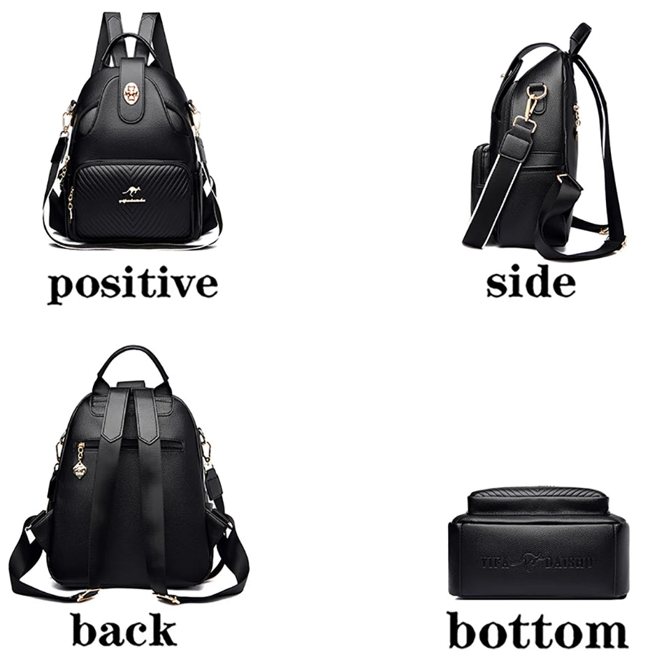 Women's Backpack Soft Leather Bags For Travel and Every Day Use