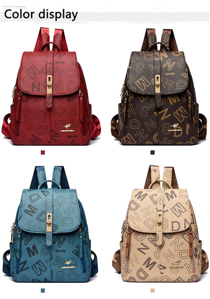 Backpack Soft Leather Shoulder Bag For Women Versatile and Functional.