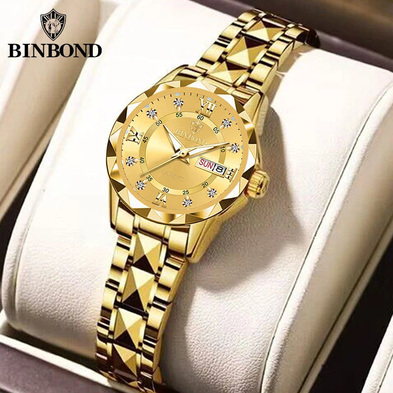 Luxury Fashion Women's Quartz Watch 30M Waterproof Date Wristwatch.