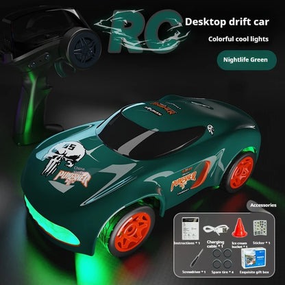 💚 Desktop Drift Car 1:64 Mini Remote Control High-Speed Car 💚