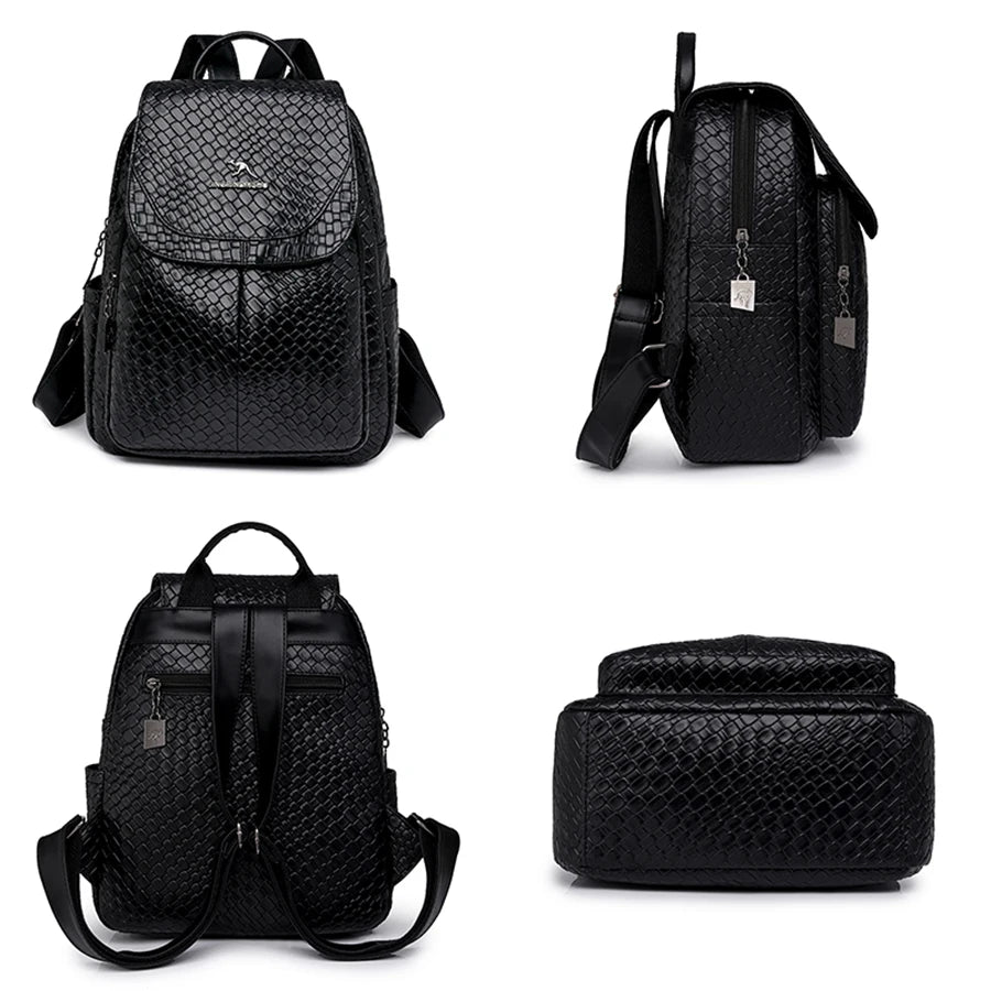 Leather Backpack High Quality Design Rucksack. PU Leather