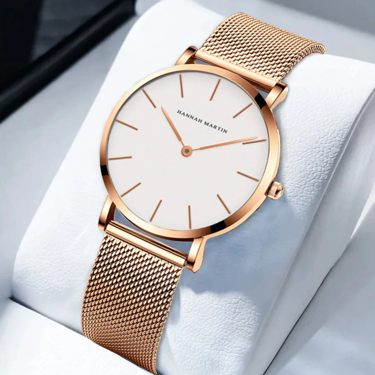 Ladies Wristwatch Stainless Steel Mesh Ultra thin Waterproof 36mm Face