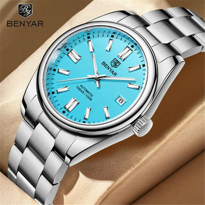 Luxury Wristwatch BENYAR Waterproof Automatic Sports Diving Watch.