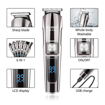 Hair trimmer face beard grooming kit waterproof kemei all in one