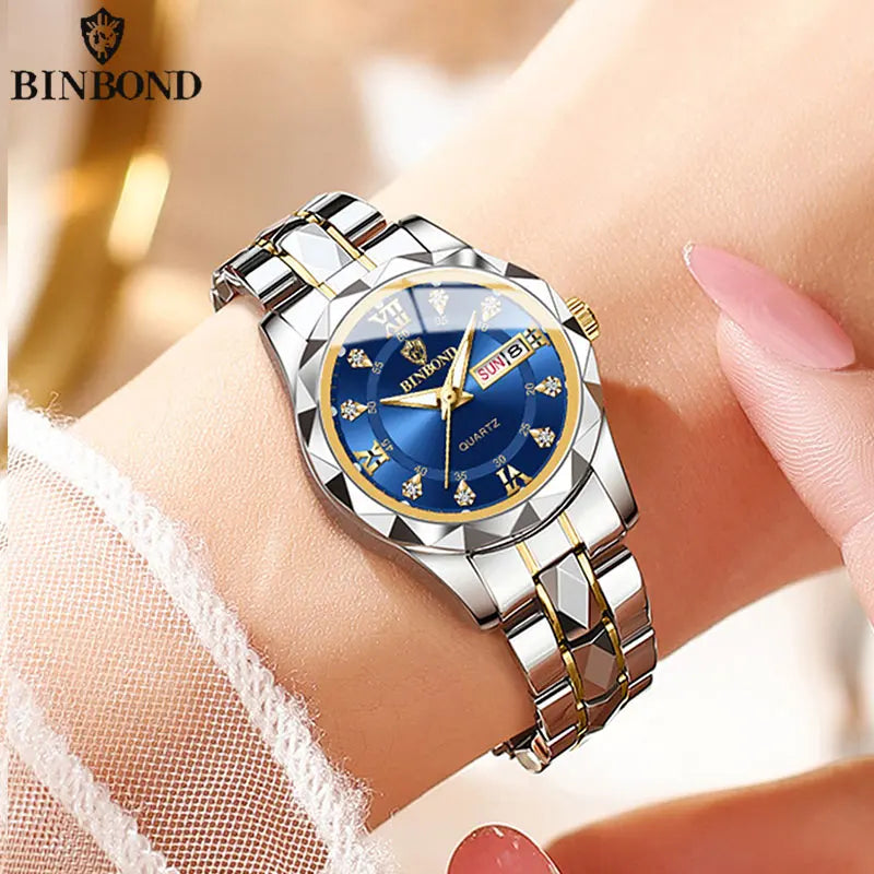 Luxury Fashion Women's Quartz Watch 30M Waterproof Date Wristwatch.