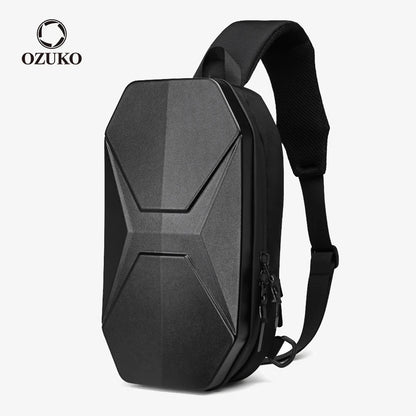 OZUKO Hombro rígido - Bolso de pecho - Impermeable - Carga USB - Bandolera.