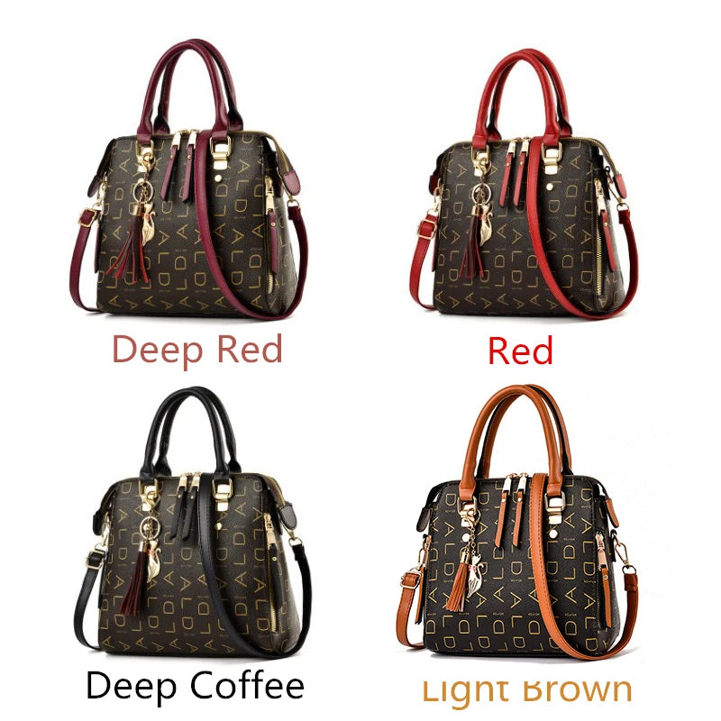 Shoulder Crossbody Bag Luxury Printed Design Multi Pockets.